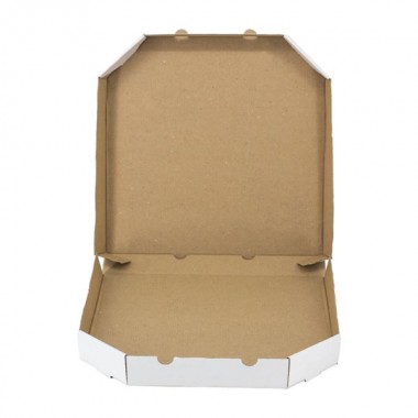 Karton na pizzę 26x26cm biało/szary boki ścięte 100szt