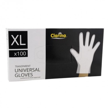 Rękawiczki jednorazowe transparentne XL / L a'100