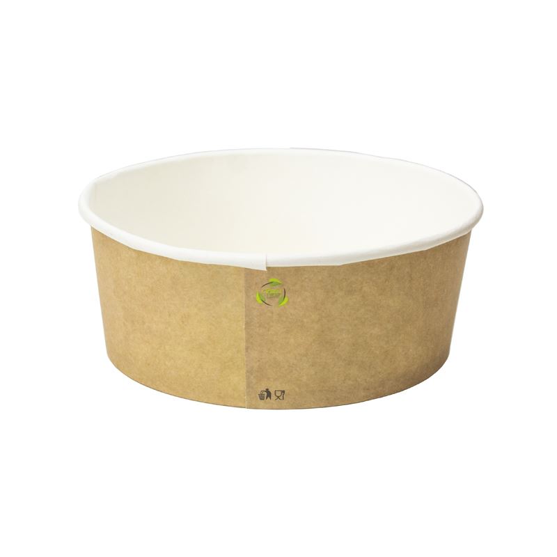 Miska papierowa na sałatkę 1100ml 184mm kraft 50szt