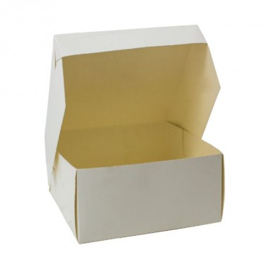 Pudełko cukiernicze białe z klapą 20x20x10cm a'25