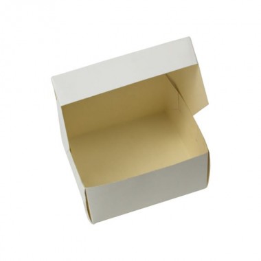 Pudełko cukiernicze białe z klapą 20x20x10cm a'25
