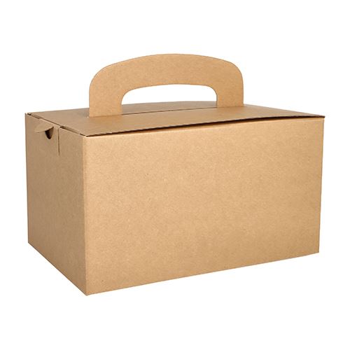 Opakowanie lunch box kartonowe kraft 22,5x15,5x12,5cm a'20