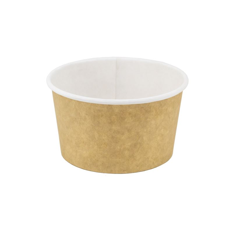 Miska papierowa na zupę 375ml 115mm kraft/biały a'50