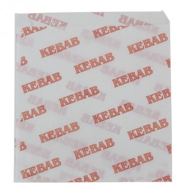 Koperta powlekana biała na kebab (mała) 160x150 200szt