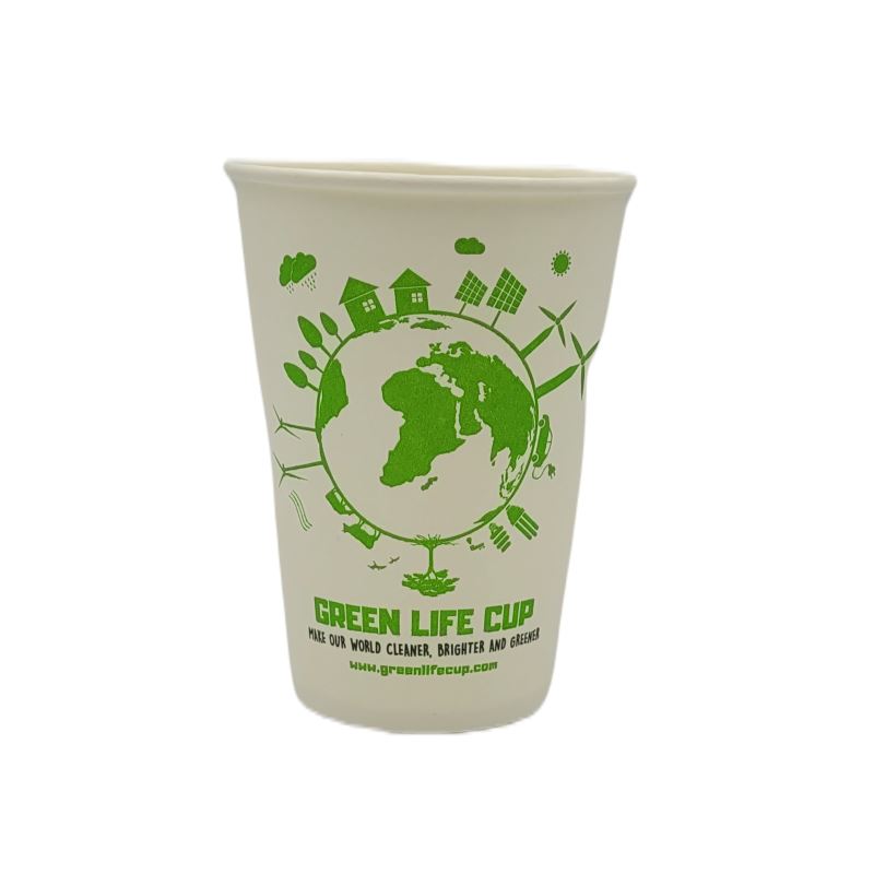 Kubek papierowy PLASTIC FREE Green Life 180/200ml 70mm z nadrukiem 100szt.