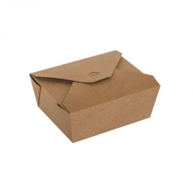 Lunch box do dań na wynos 150x120x65 mm z papieru kraft 1150ml 35szt