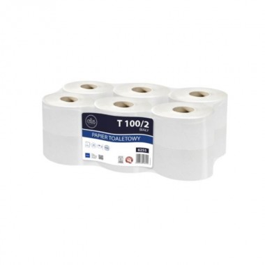 Papier toaletowy jumbo z celulozy biały 12szt 6255 Lamix