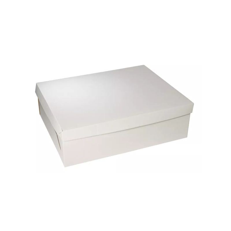 Pudełko białe z klapą na tort/ciasto 28 cm x 28 cm x 10 cm 25szt