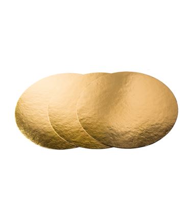 Tekturowa podkładka złota gładka pod tort 26cm 100szt