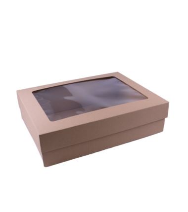 Pudełko kartonowe spód+wieczko z okienkiem 369x270x100