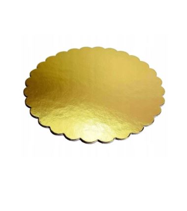 Tekturowa podkładka złoto-czarna pod tort 30cm 2400g 50szt