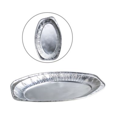 Półmisek aluminiowy owalny 348x248x23 mm 25szt V1