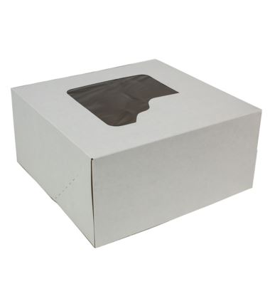 Pudełko cukiernicze 18x18x9cm białe z oknem 50szt