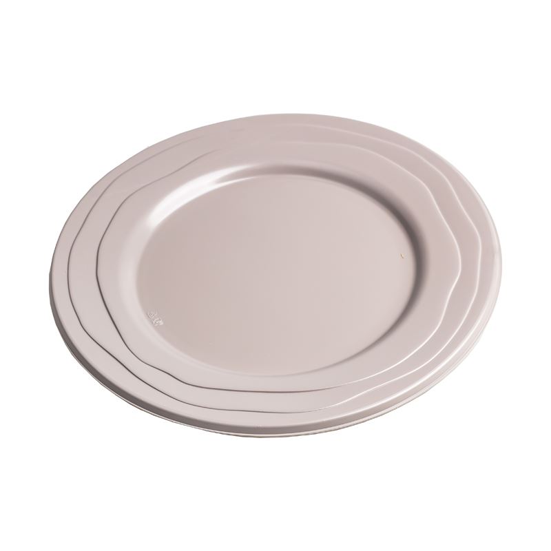 Talerz wielorazowy szary PP 24cm 20szt Guillin