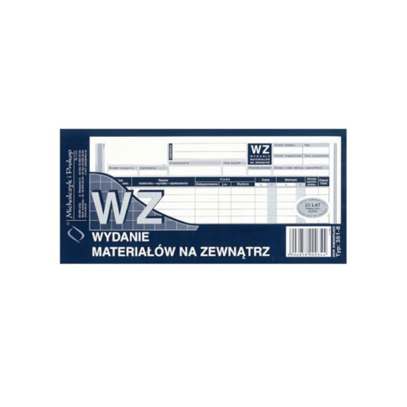 Druk WZ - wydanie materiałów na zewnątrz