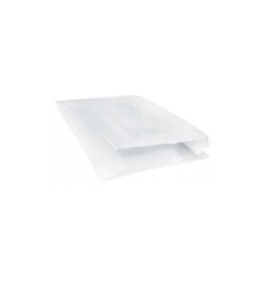Torebki fałdowe papierowe powlekane białe 500szt 310x200x90