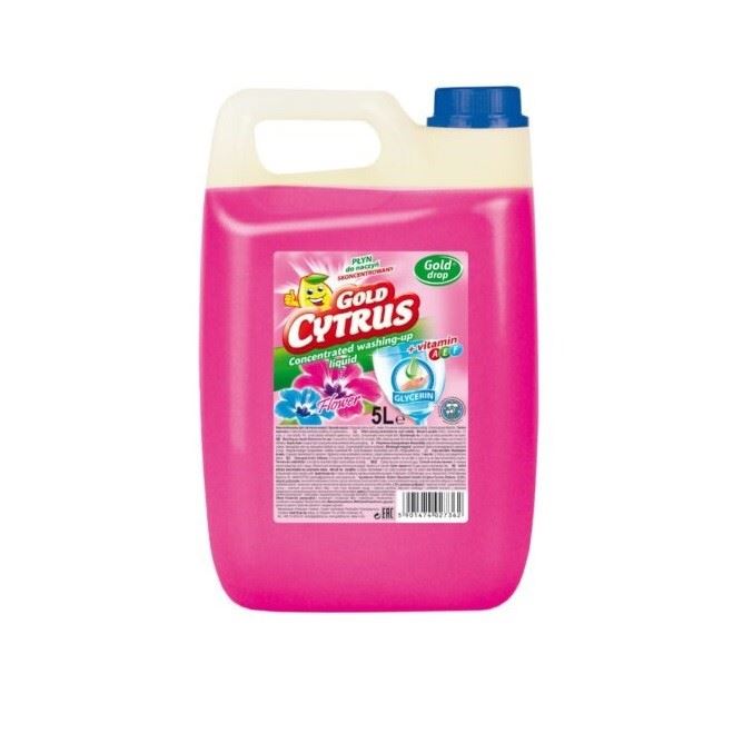 Płyn do mycia naczyń "Gold Cytrus" różowy 5L