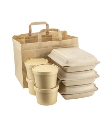 Torba papierowa brązowa z uchem płaskim 32x22x25 25szt