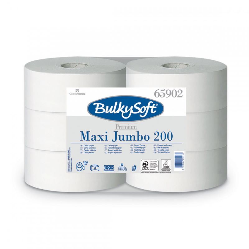 Papier toaletowy jumbo biały 2-warstwowy 65902 6szt