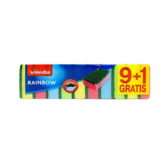 Zmywak gąbki RAINBOW 10szt Vileda