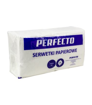 Serwetki 33x33 składane 1/4 1W białe 500szt