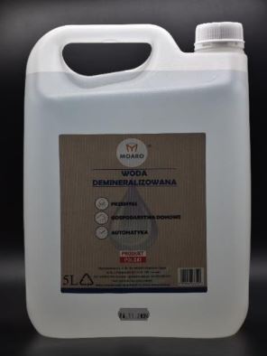 Woda demineralizowana 5L Moaro