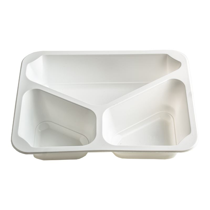 Pojemnik do zgrzewu 227x178x50 biały 3-dzielny 500szt