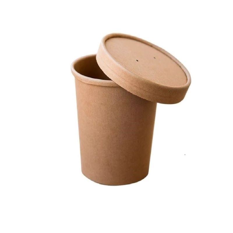 Pokrywka okrągła kraft papierowa do pojemnika 450ml 97mm 25szt