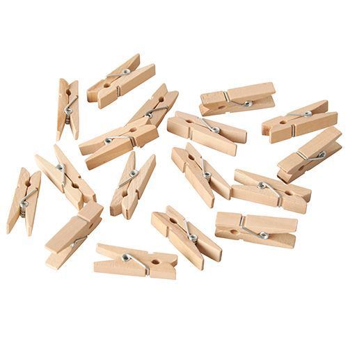 Mini spinacze drewniane, klamerki 100szt