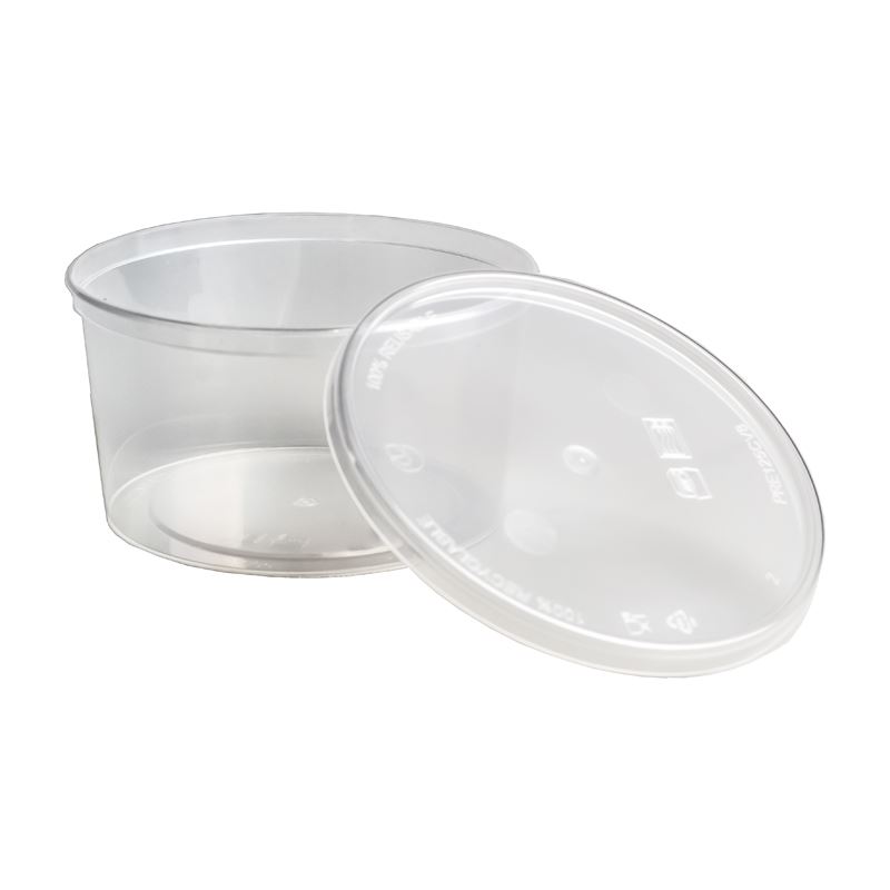 Pojemnik PP fi125 500ml transparentny + przykrywka PRE125500CV8C 25szt