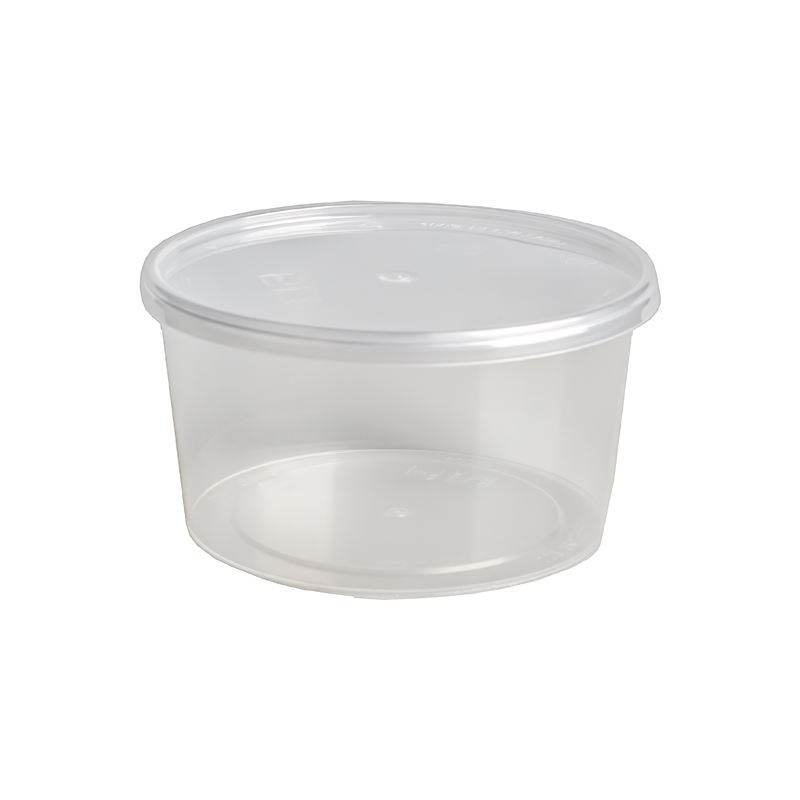 Pojemnik PP fi125 500ml transparentny + przykrywka PRE125500CV8C 25szt