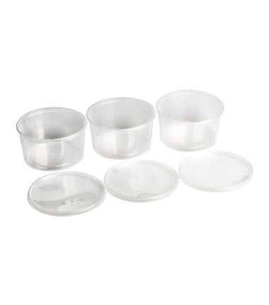 Pojemnik PP fi125 500ml transparentny + przykrywka PRE125500CV8C 25szt