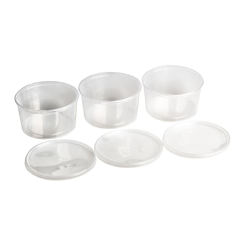 Pojemnik PP fi125 500ml transparentny + przykrywka PRE125500CV8C 25szt