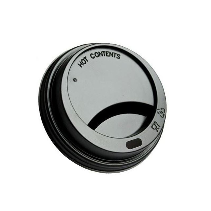 Dekiel PS 60mm czarny do kubka papierowego 100szt