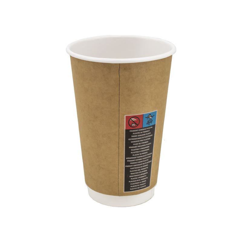 Kubek papierowy fi90mm 400 ml brązowy 20szt