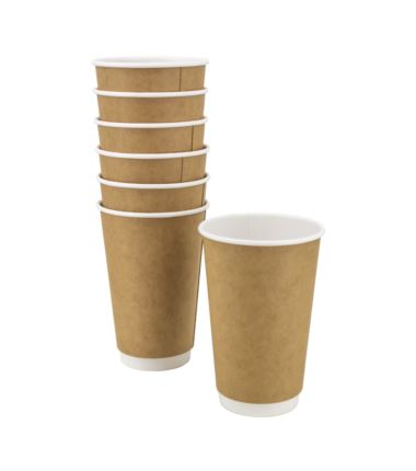 Kubek papierowy fi90mm 400 ml brązowy 20szt