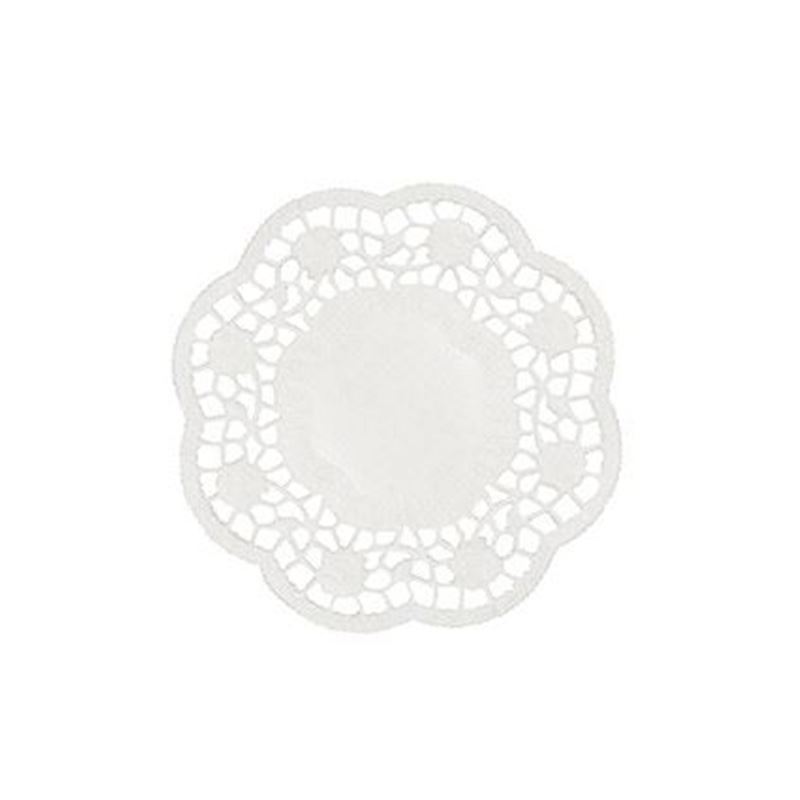 Serwetka ażurowa okrągła biała 10cm 1000szt