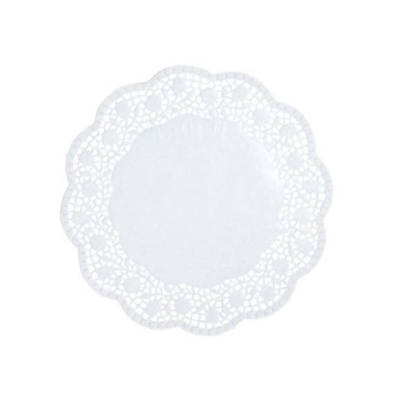 Serwetka ażurowa okrągła biała 30cm 100szt