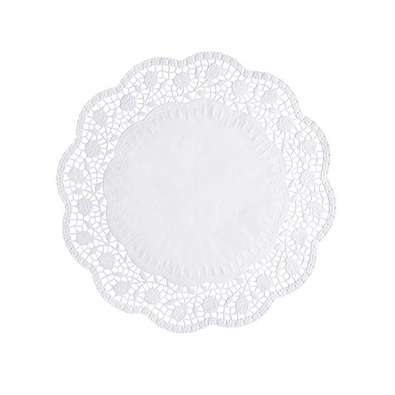 Serwetka ażurowa okrągła biała 36 cm 100szt