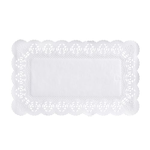 Serwetki ażurowe prostokątne białe 30x18 cm 100szt