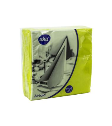 Serwetki flizelinowe 40x40 składane 1/4 limonkowe 50szt