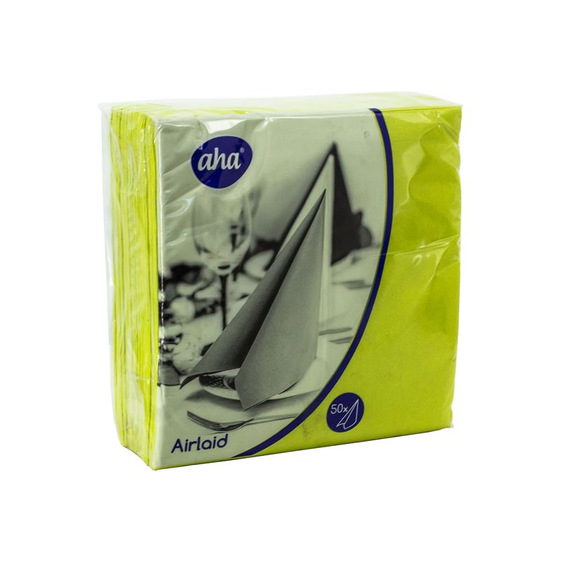 Serwetki flizelinowe 40x40 składane 1/4 limonkowe 50szt
