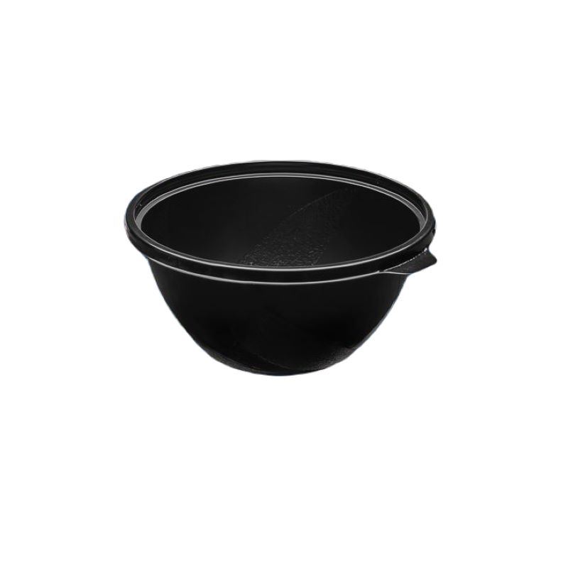 Miska sałatkowa czarna RPET fi 150mm 600ml 50szt