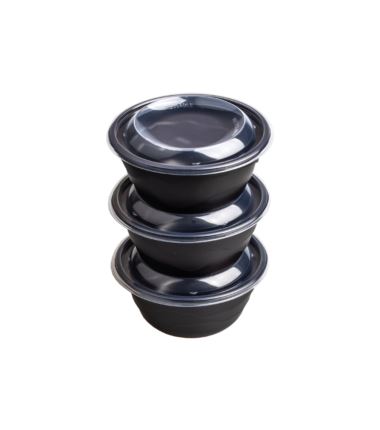 Miska wielorazowa czarna PP 750ml 20szt Guillin