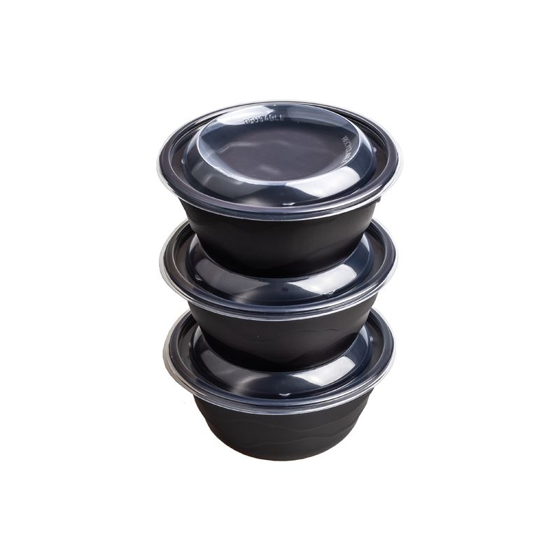 Miska wielorazowa czarna PP 750ml 20szt Guillin