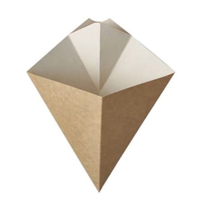 Rożek na frytki z miejscem na dip 500ml 215x270 50szt