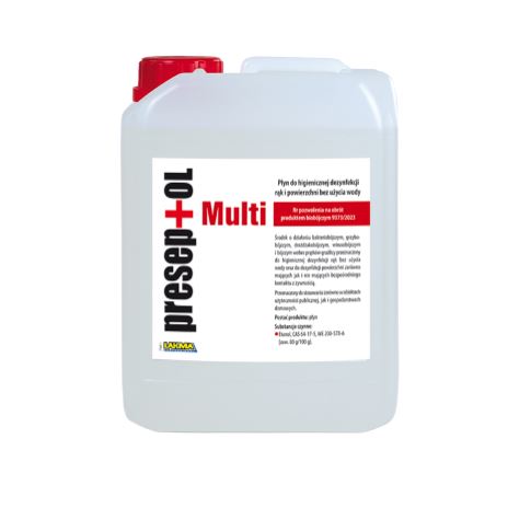 Płyn do higienicznej dezynfekcji rąk i powierzchni 5l Preseptol Multi