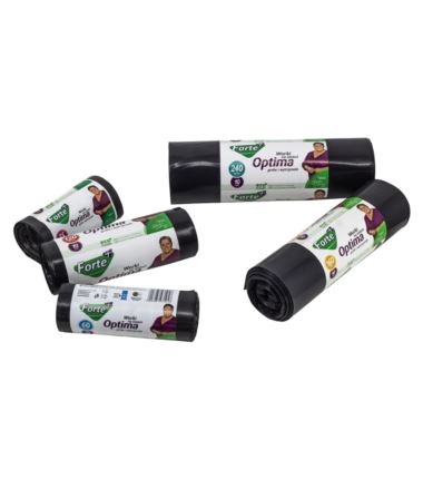Worki na śmieci Forte+ Optima 120l LDPE czarne 10szt