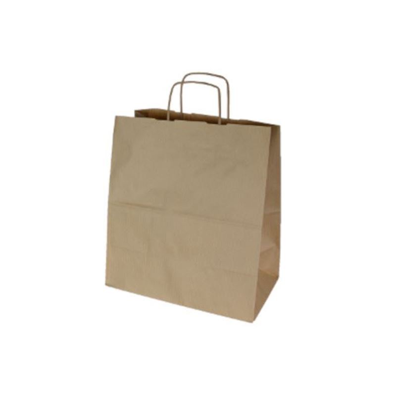 Torba papierowa brązowa z uchem skrętnym 305x170x340 150szt