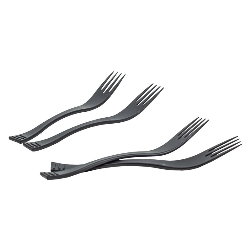 Widelce plastikowe czarne Servipack Wave Design 40szt Guillin